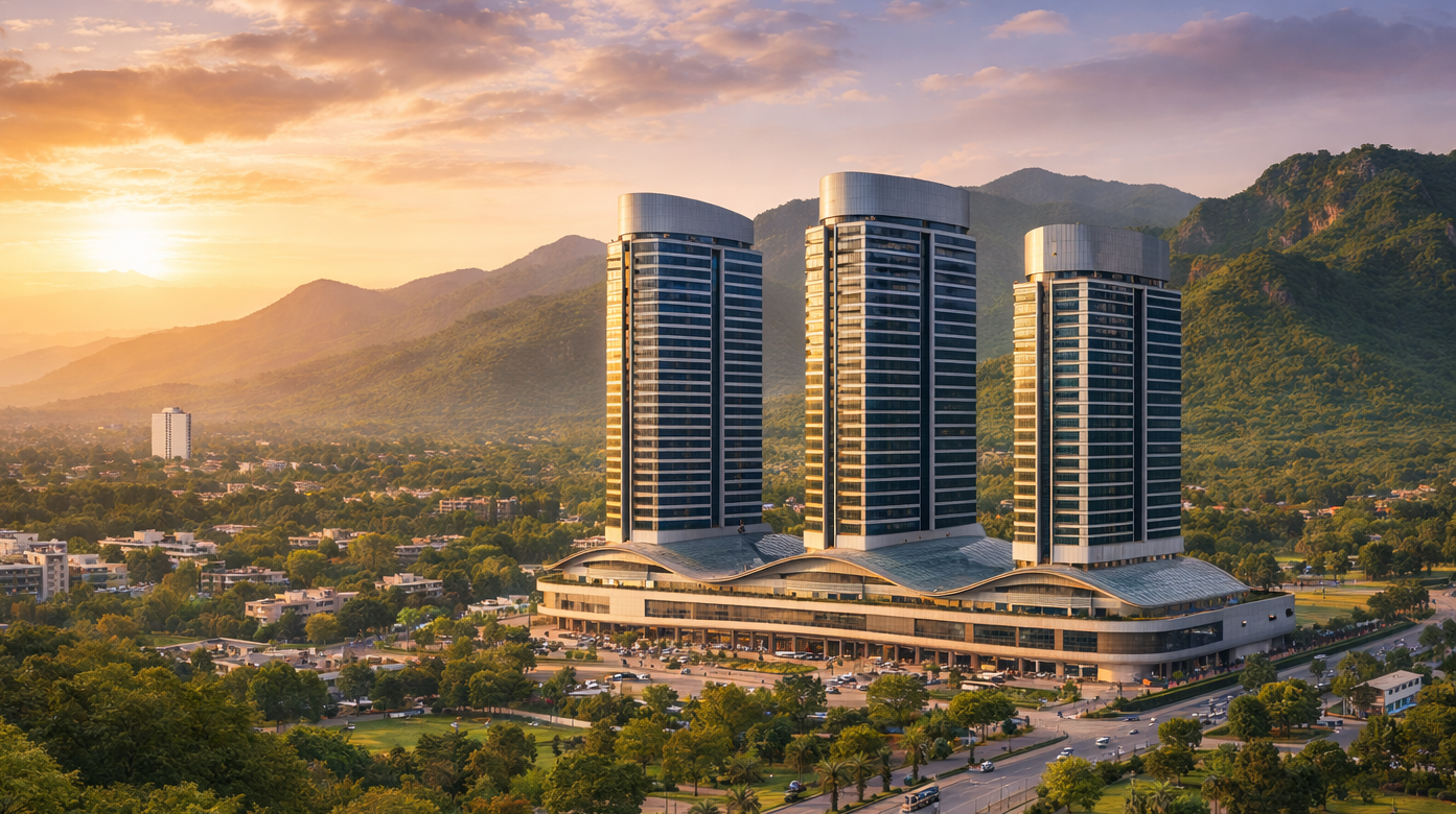 Centaurus complex at sunset in Islamabad
